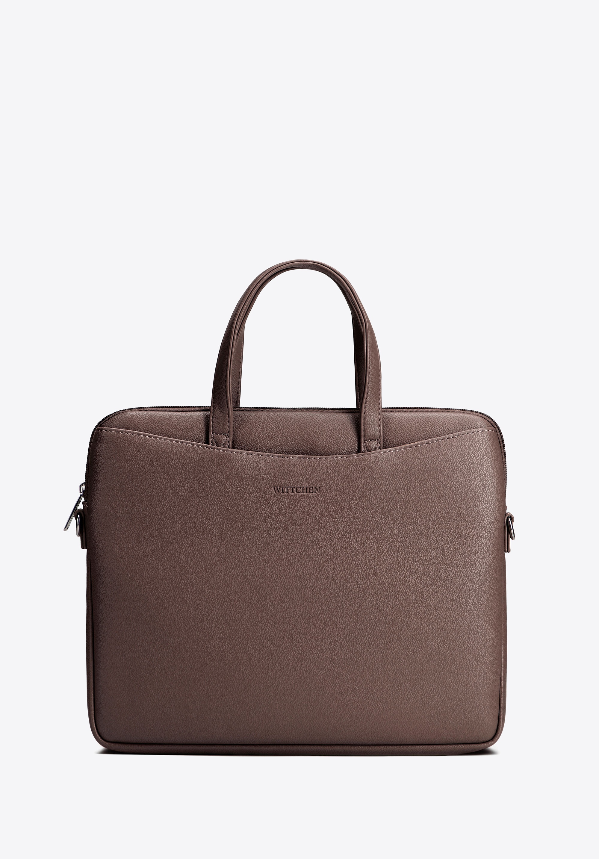 Torba na laptopa z ekoskóry 13–14 cali brązowa