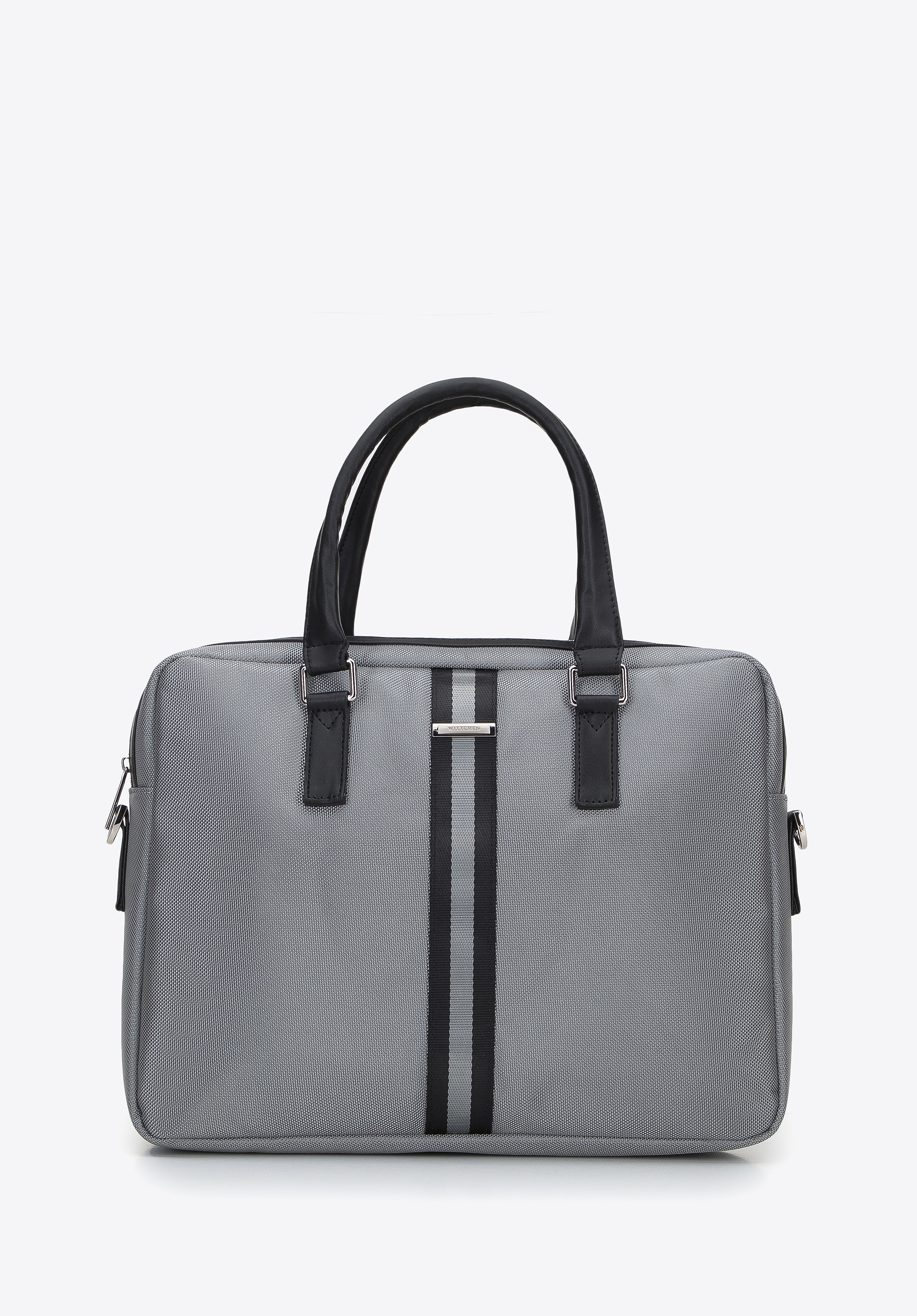 Męska torba na laptopa 15,6” z tasiemką szara
