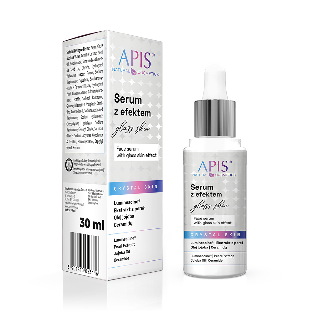 Serum do twarzy z efektem glass skin Crystal Skin Apis 30 ml