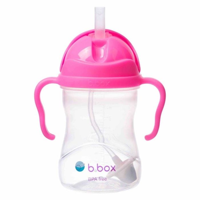 B.Box Bidon ze słomką 240 ml -Różowy Granat