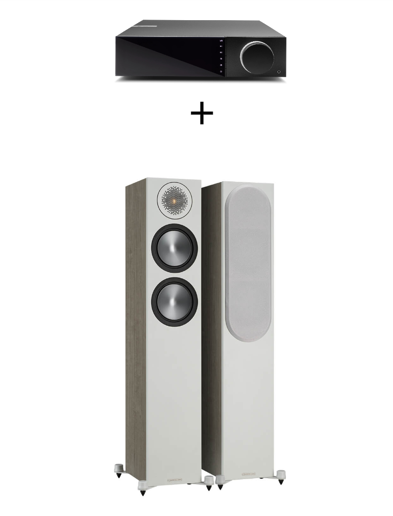 Promo zestaw kolumn monitor audio bronze 200 + wzmacniacz strumieniowy cambridge evo 75