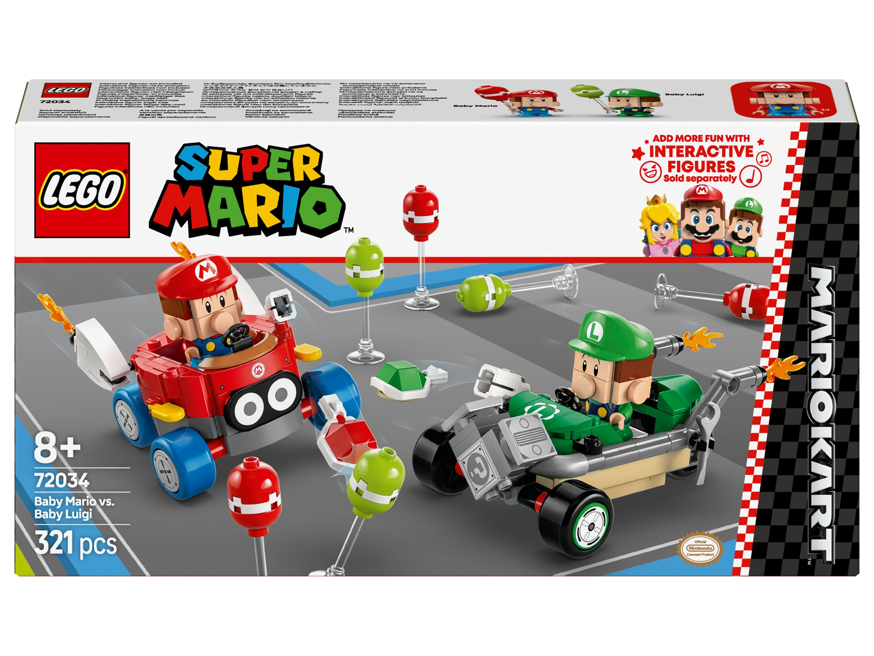 Lego Super Mario Zestaw klocków 72034 Mario Kart – Baby Mario kontra Baby Luigi