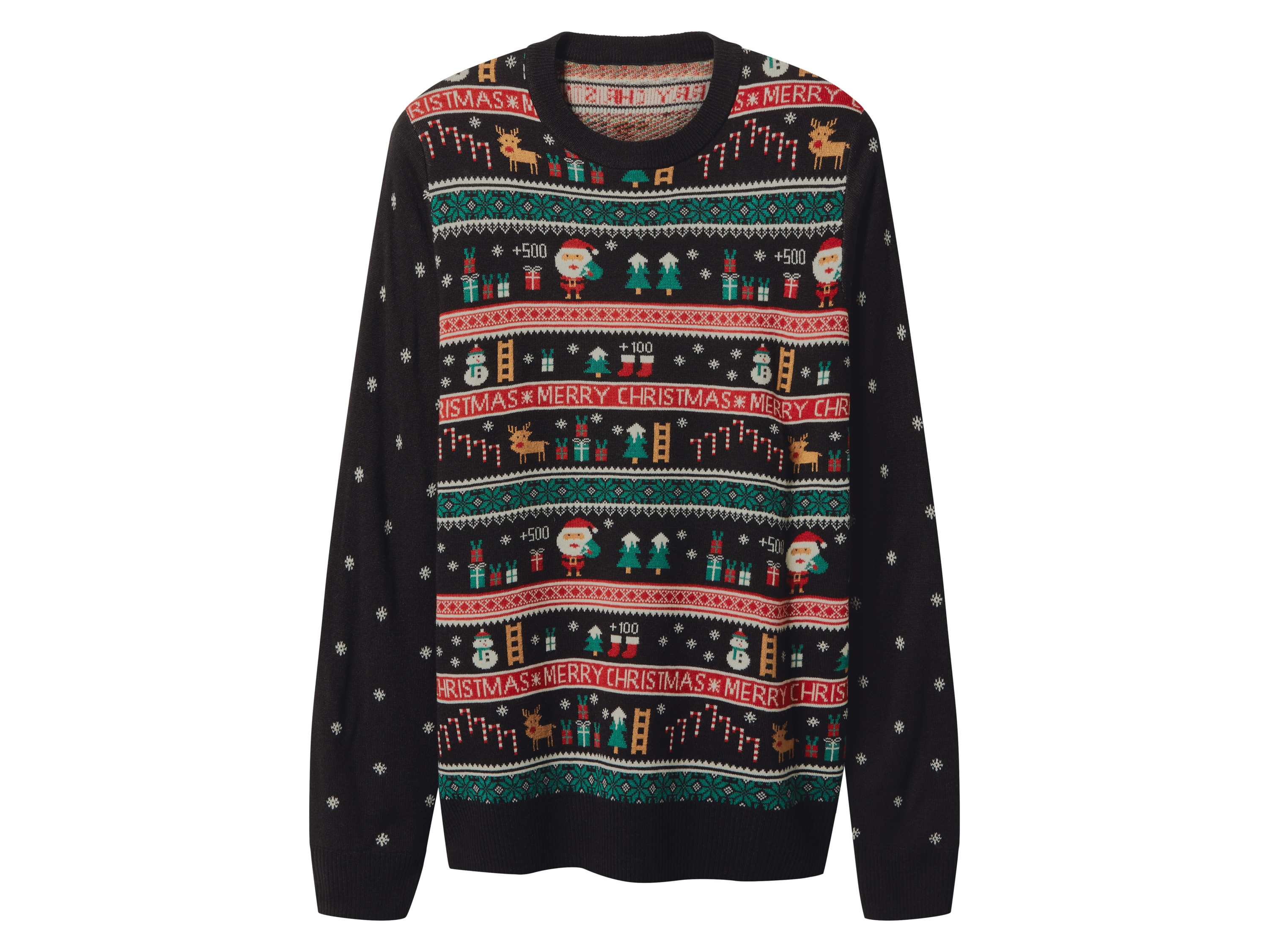 esmara Men Sweter świąteczny męski Czarny, L 52/54