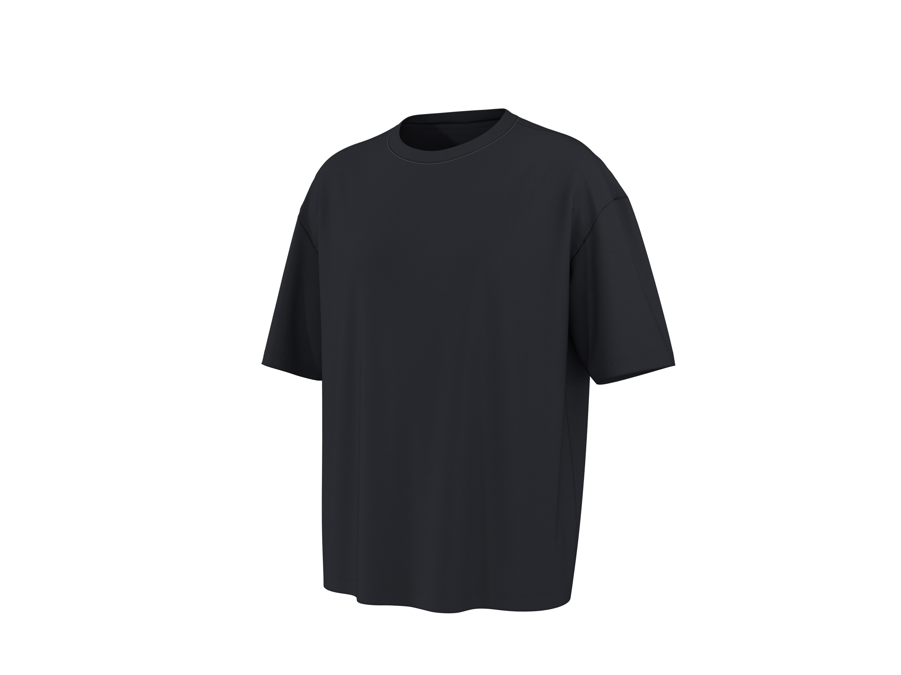 esmara Men T-shirt oversize męski z bawełny Czarny, M 48/50