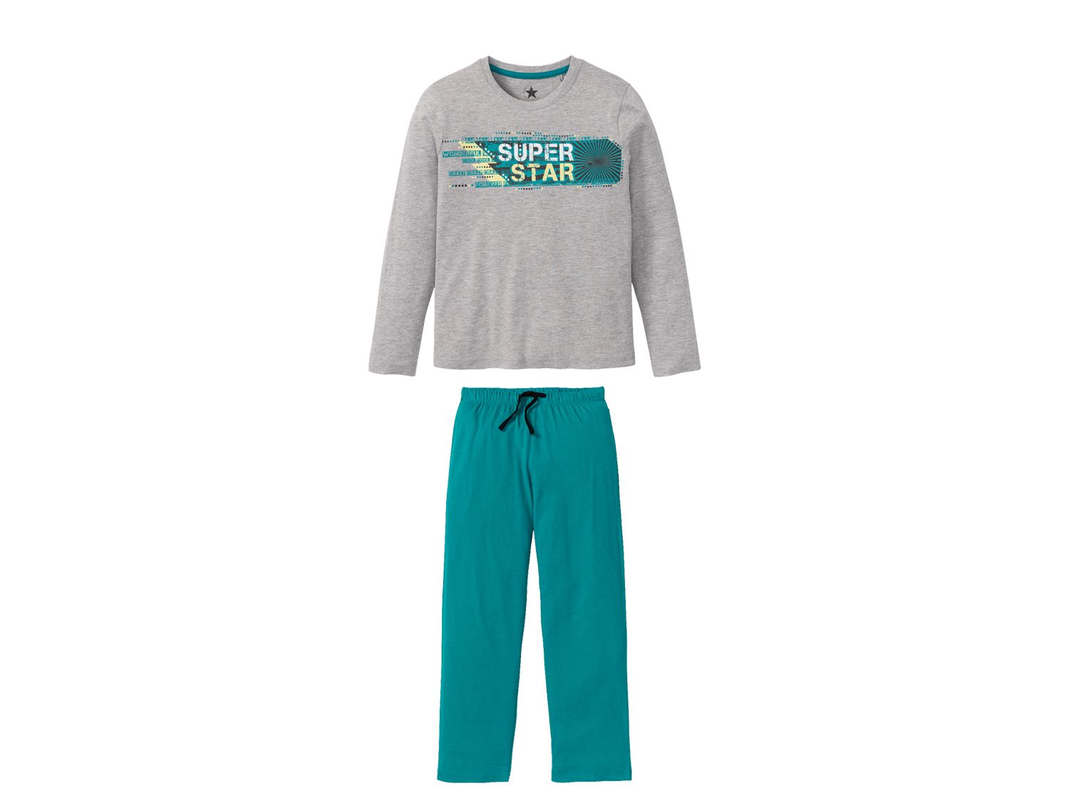pepperts! Piżama młodzieżowa chłopięca Szary, 134/140