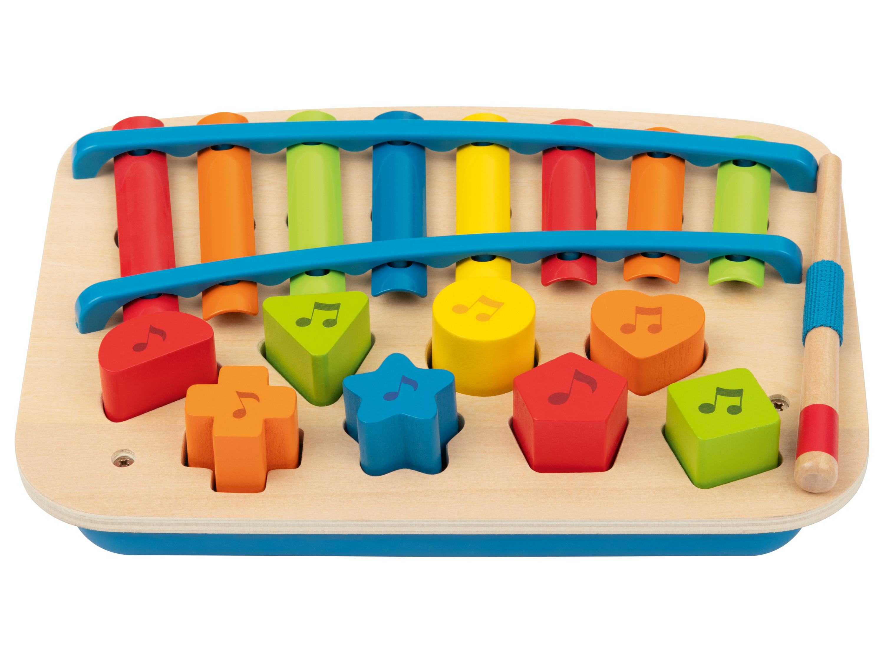 lupilu Instrument muzyczny 6w1 / Ksylofon i pianino 2w1 / Stolik z bębenkami Ksylofon