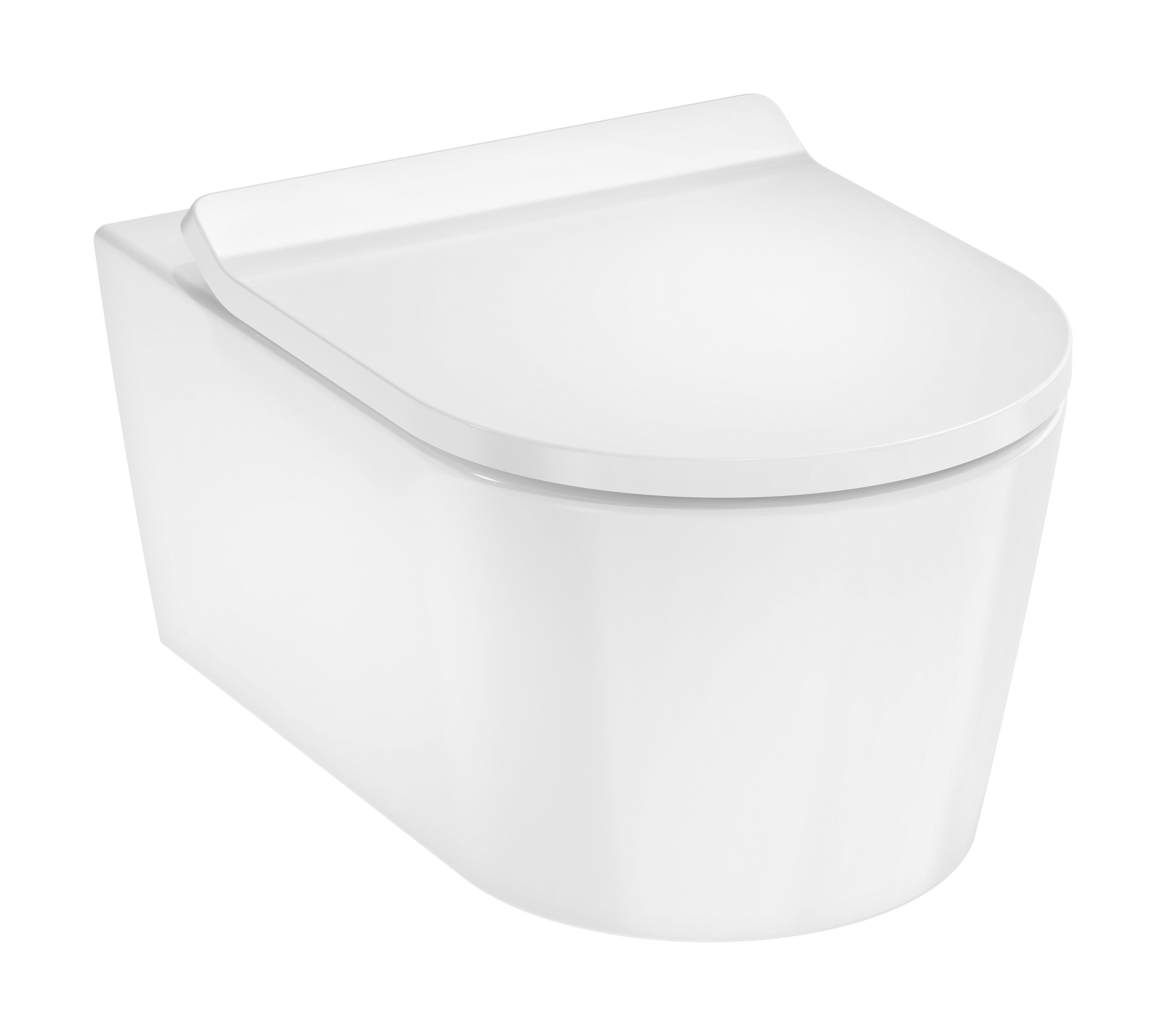 Darmowa Dostawa - Miska WC z deską wolnoopadającą wisząca bez kołnierza spłukiwanie wirowe biały Hansgrohe EluPura S 61115450