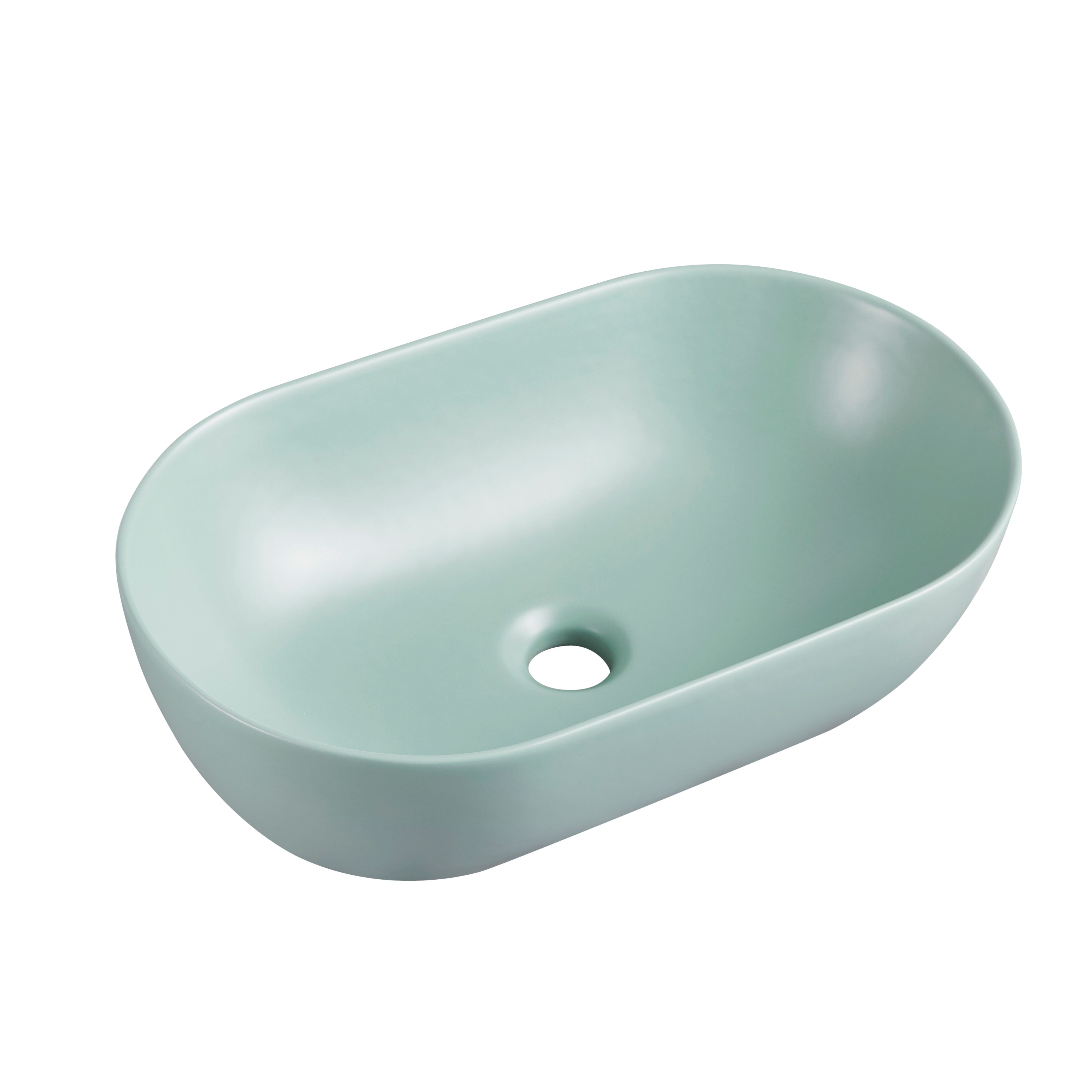 Darmowa Dostawa - Umywalka 50x30 cm owalna nablatowa zielona Uptrend Sparrow TR41385U35