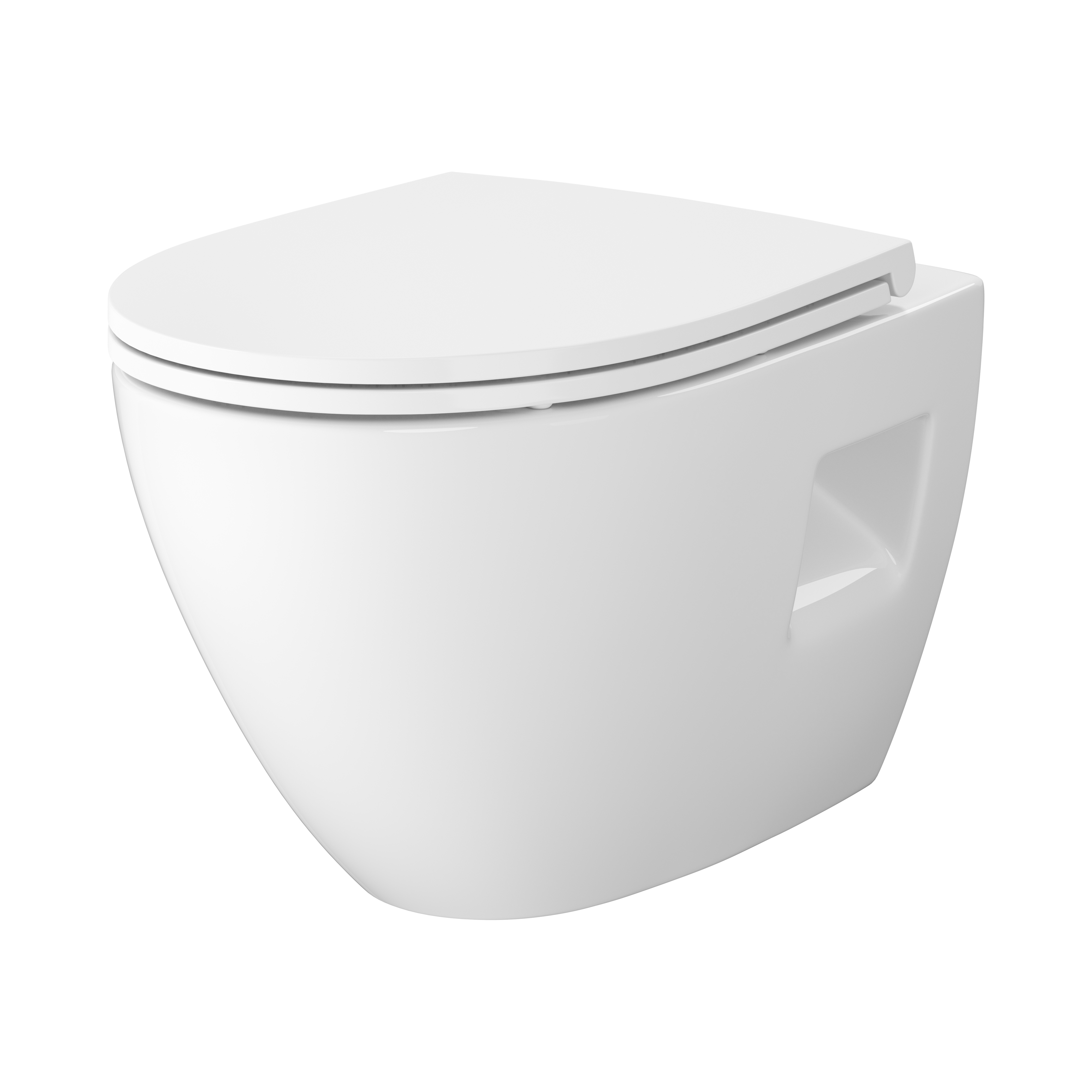 Darmowa Dostawa - Miska WC z deską wolnoopadającą wisząca bez kołnierza ze spłukiwaniem wirowym biały połysk Cersanit Moduo S4013010
