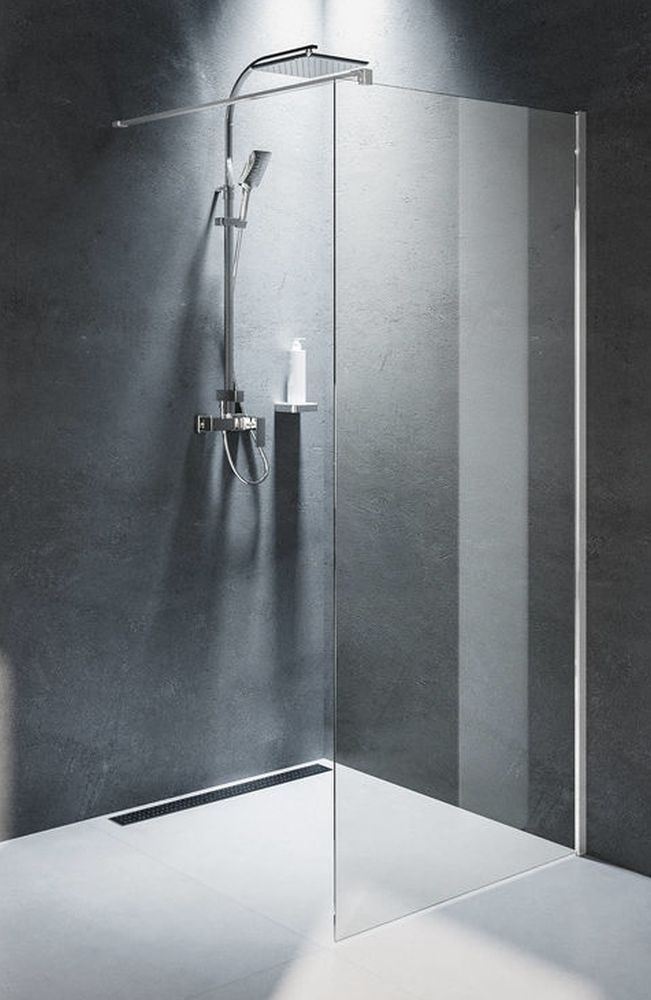 Darmowa Dostawa - Ścianka prysznicowa 120 cm chrom połysk/szkło przezroczyste Riho Novik G003031120
