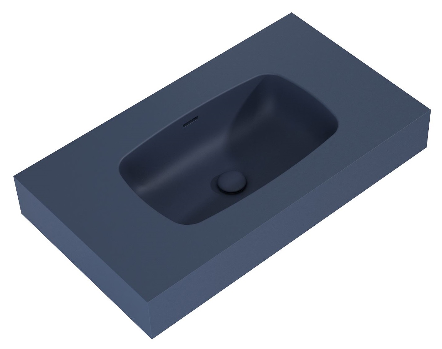 Darmowa Dostawa - Umywalka 80.6x46 cm prostokątna ścienna niebieska Elita Dimple RE040800027030