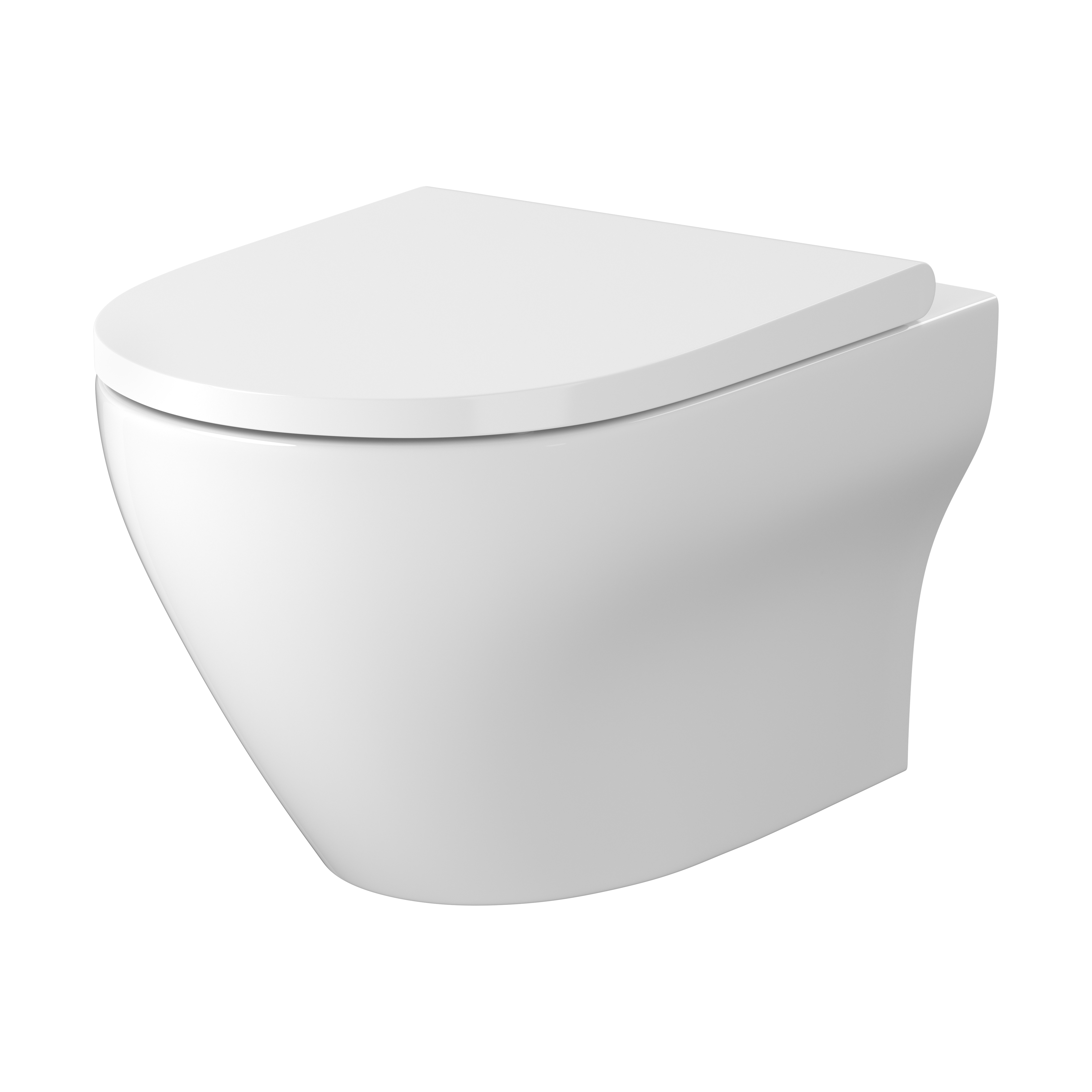 Darmowa Dostawa - Miska WC z deską wolnoopadającą wisząca bez kołnierza ze spłukiwaniem wirowym biały połysk Cersanit Larga S701885