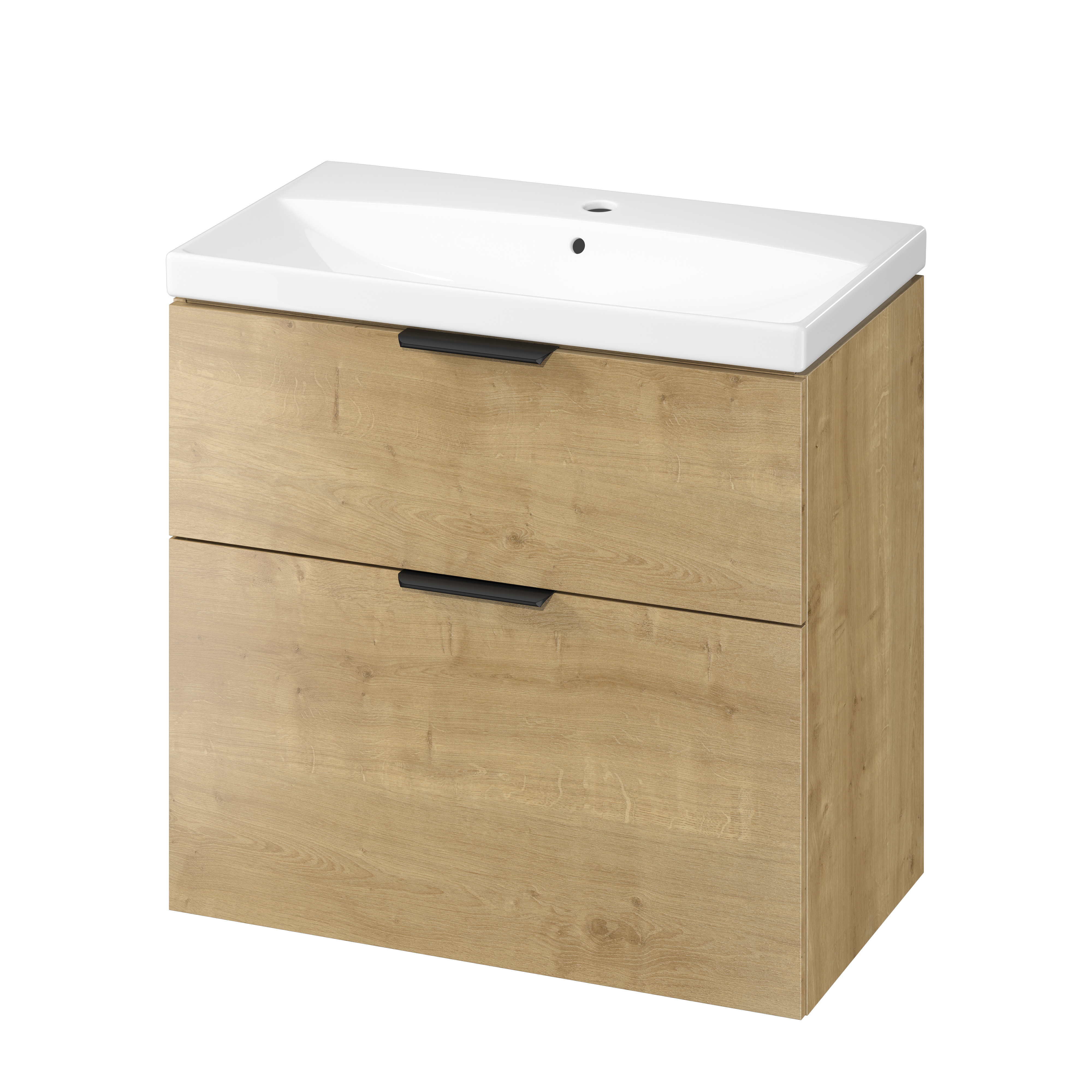 Darmowa Dostawa - Umywalka z szafką 80.5 cm dąb Cersanit City S4004135