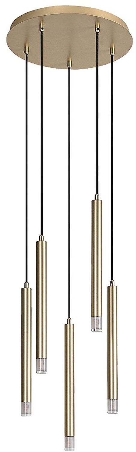 Darmowa Dostawa - Lampa wisząca 5x5 W przezroczysta-złota Rabalux Ramira 72361