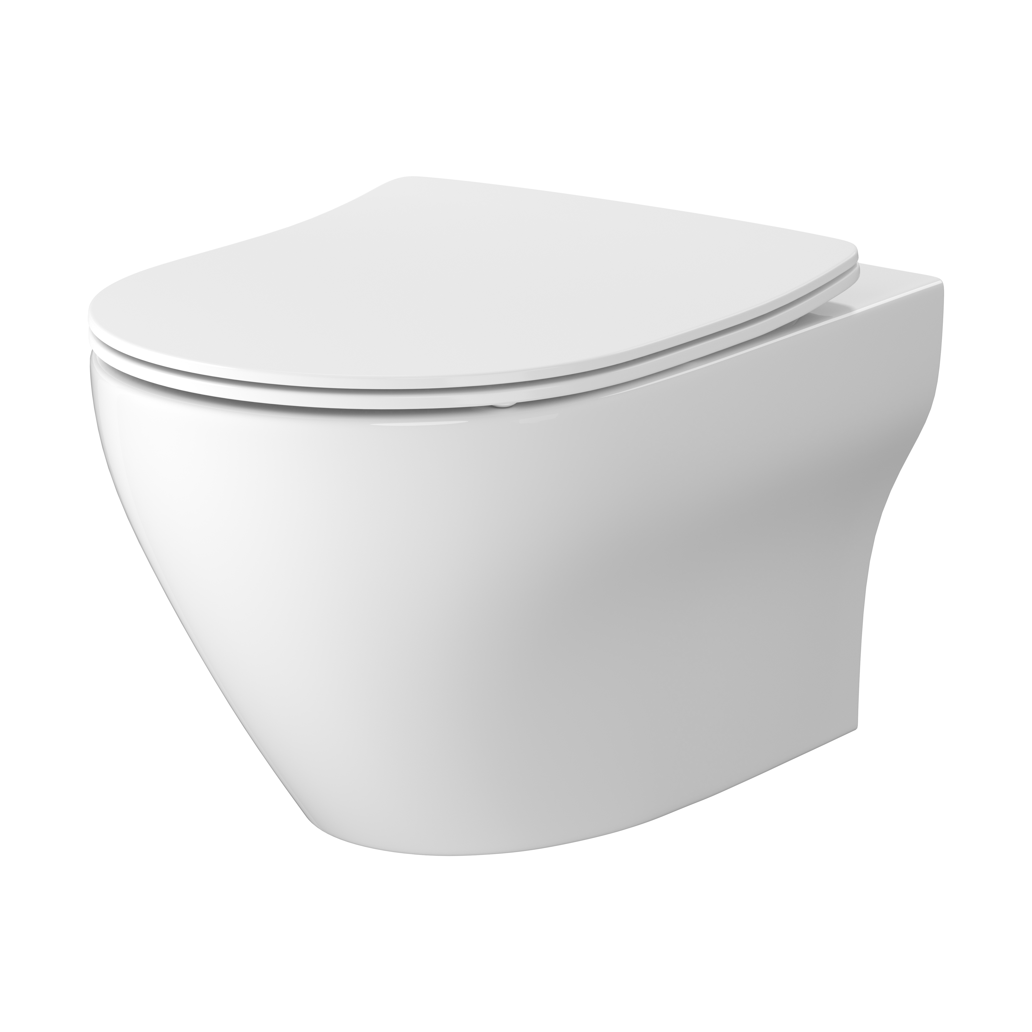 Darmowa Dostawa - Miska WC z deską wolnoopadającą wisząca bez kołnierza ze spłukiwaniem wirowym biały Cersanit Larga S4026009
