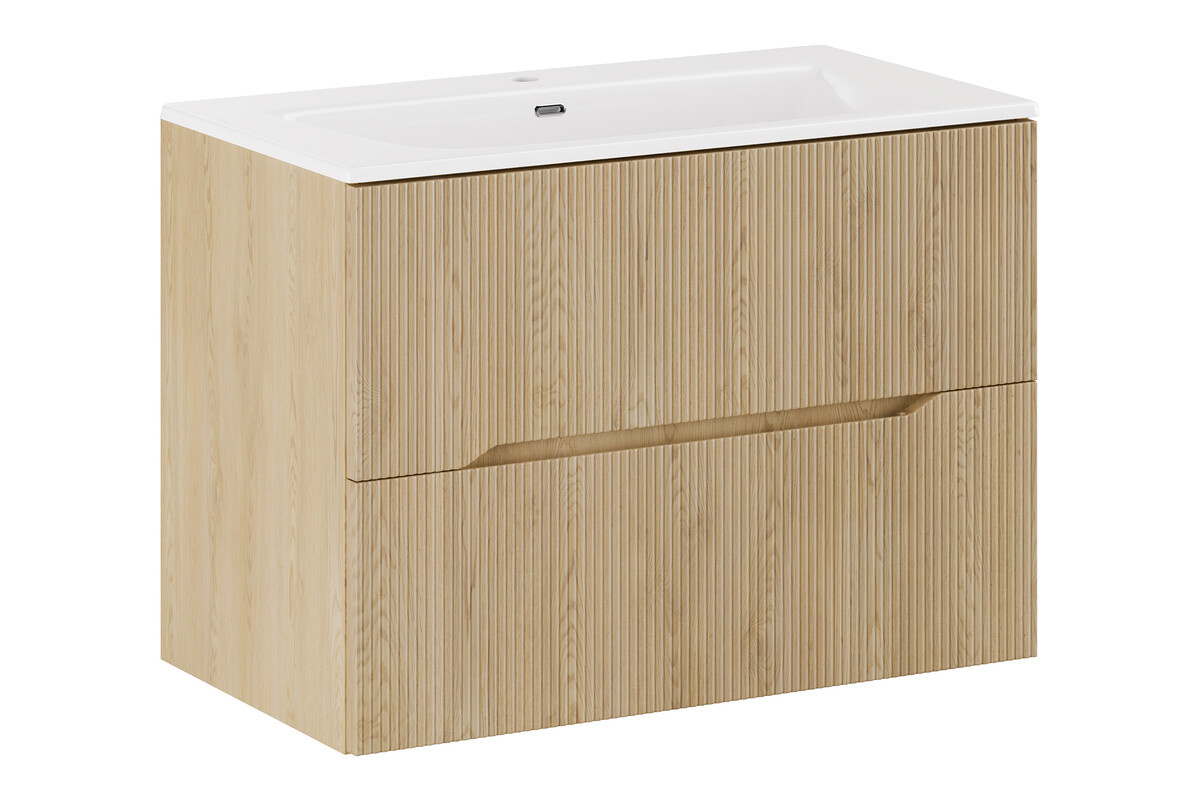 Darmowa Dostawa - Umywalka z szafką 80 cm dąb Comad Nordic Cremona SETNC80CMUMSKY