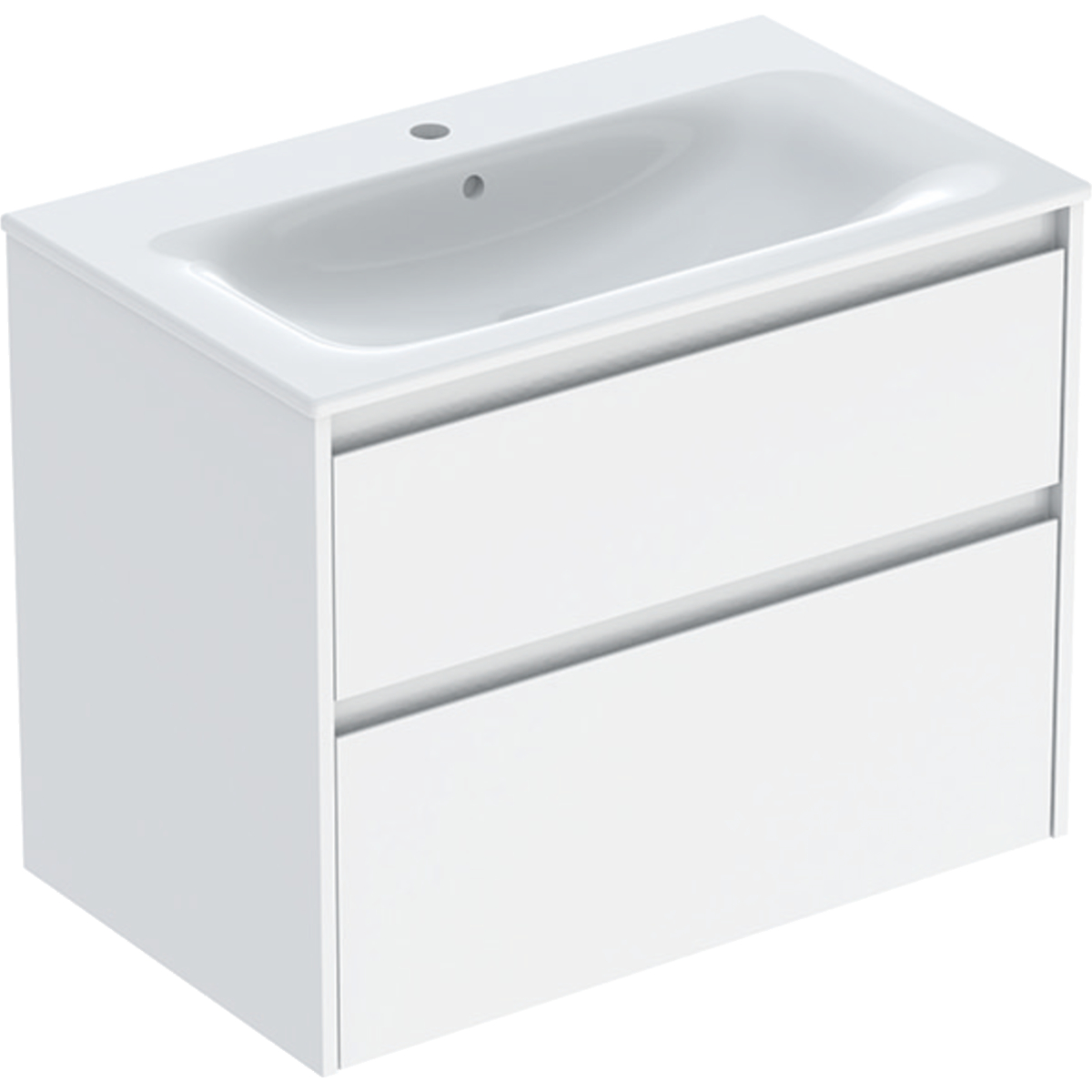 Darmowa Dostawa - Umywalka z szafką 80 cm białą Geberit Selnova Square 504139011