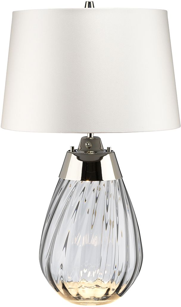 Darmowa Dostawa - Lampa stołowa 1x60 W satyna Elstead Lighting Lena LENATLSSMOKEOWSS