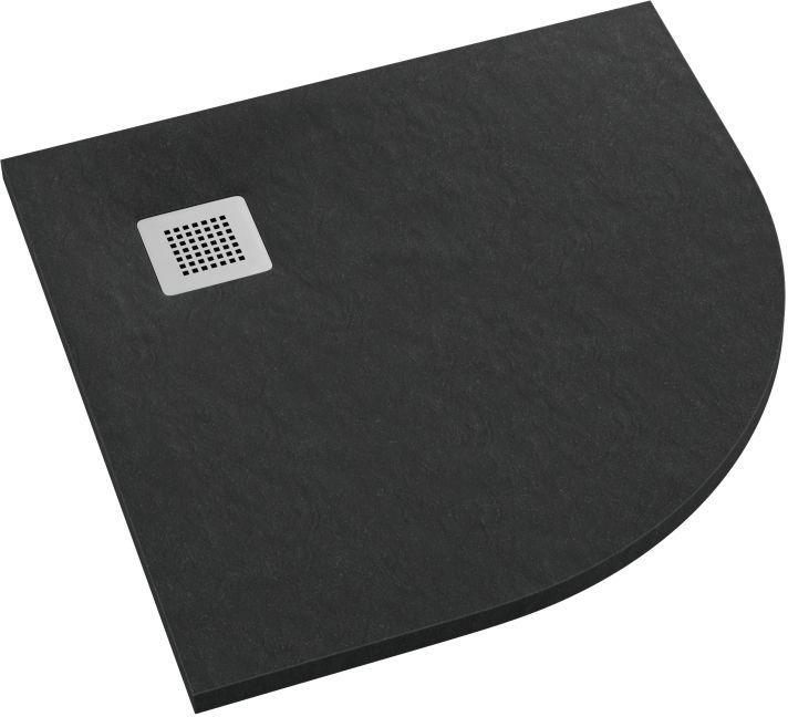 Darmowa Dostawa - Brodzik półokrągły 90x90 cm czarny Schedpol Kalait Black Stone 33104CSTM2
