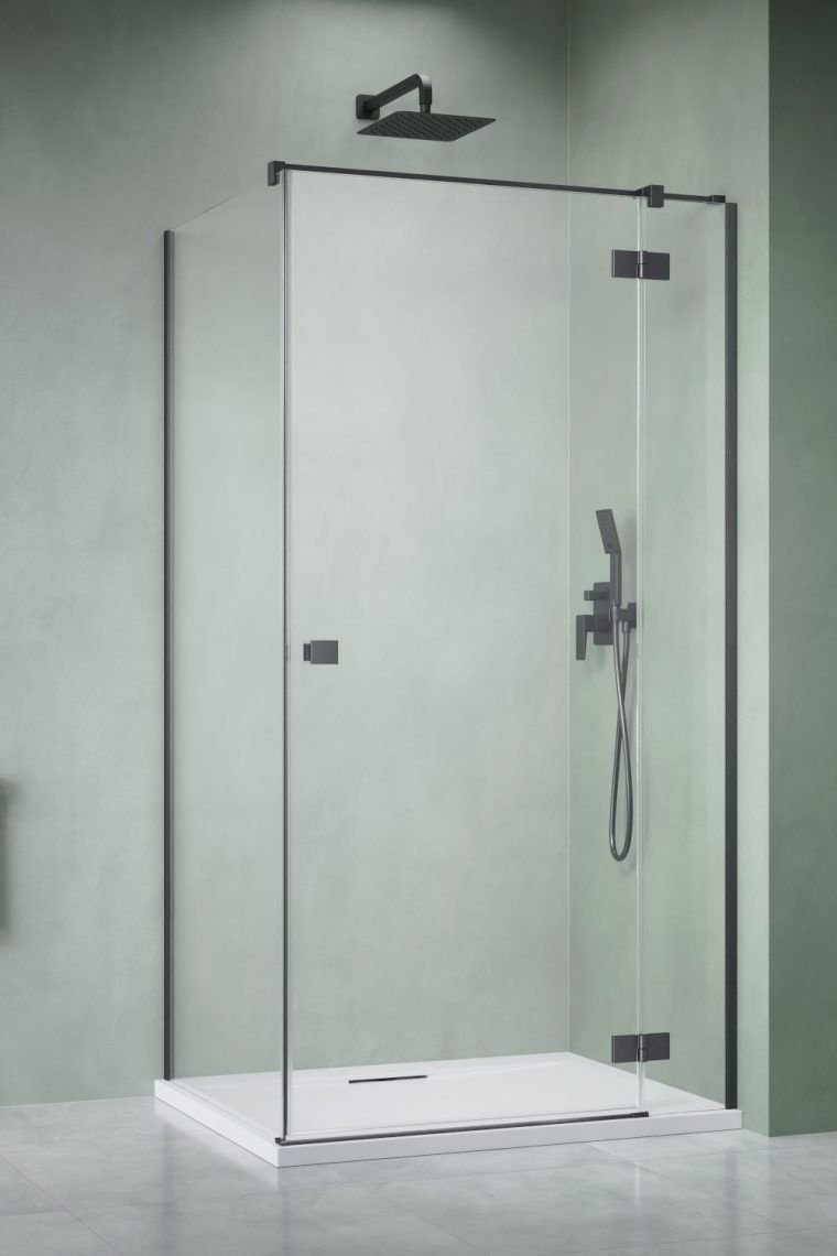 Darmowa Dostawa - Drzwi prysznicowe 110 cm uchylne gunmetal szczotkowany/szkło przezroczyste Radaway Essenza 6 Brushed GunMetal KDJ 13850419201R