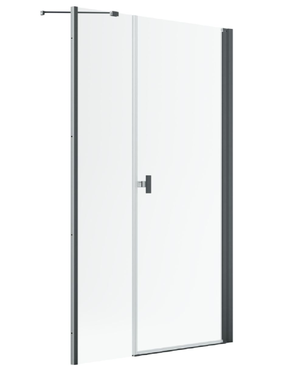 Darmowa Dostawa - Drzwi prysznicowe 130 cm uchylne szczotkowany/szkło przezroczyste Radaway Nes Brushed GunMetal DWS I 100281309201R