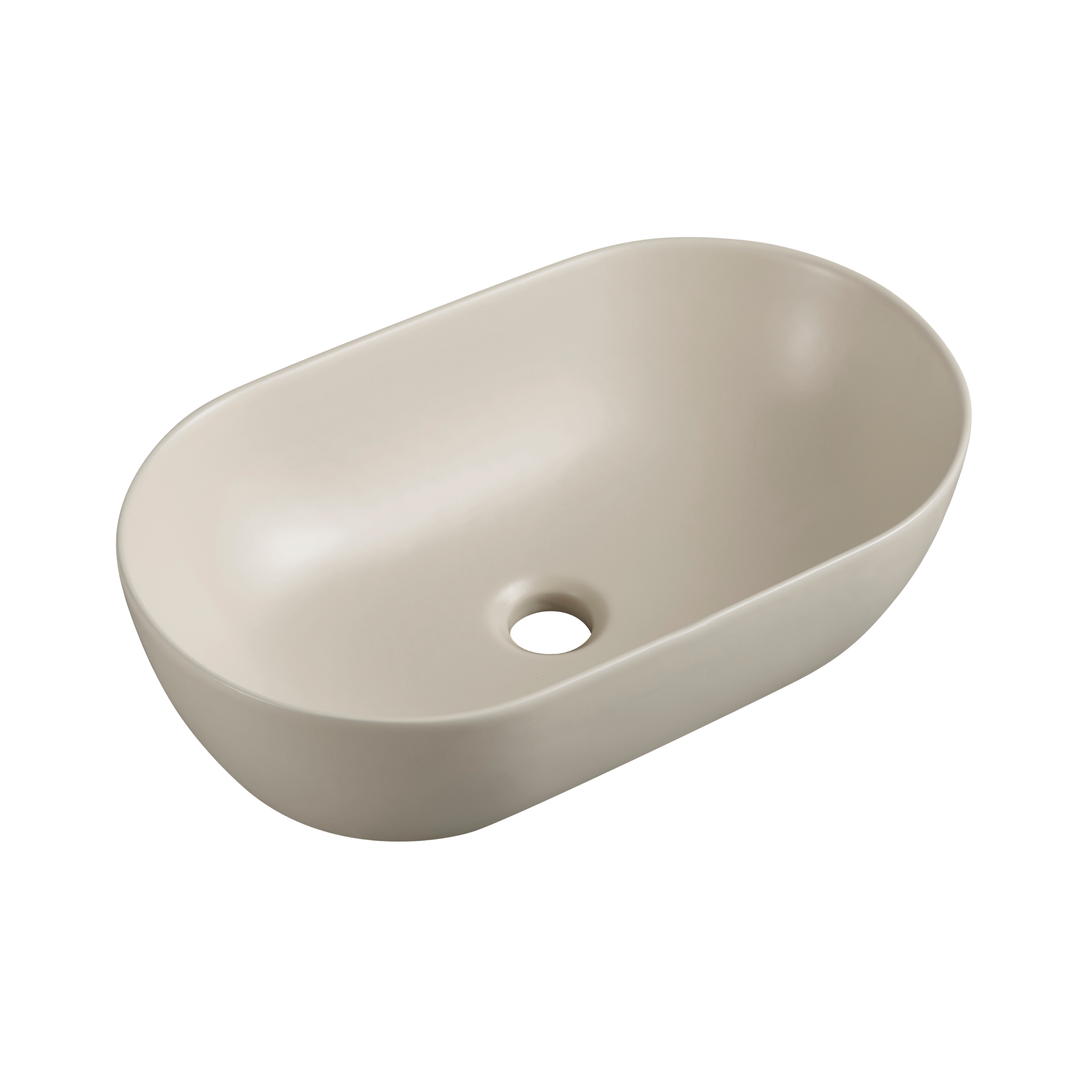 Darmowa Dostawa - Umywalka 50x30 cm owalna nablatowa brąz/beż Uptrend Sparrow TR41385U43