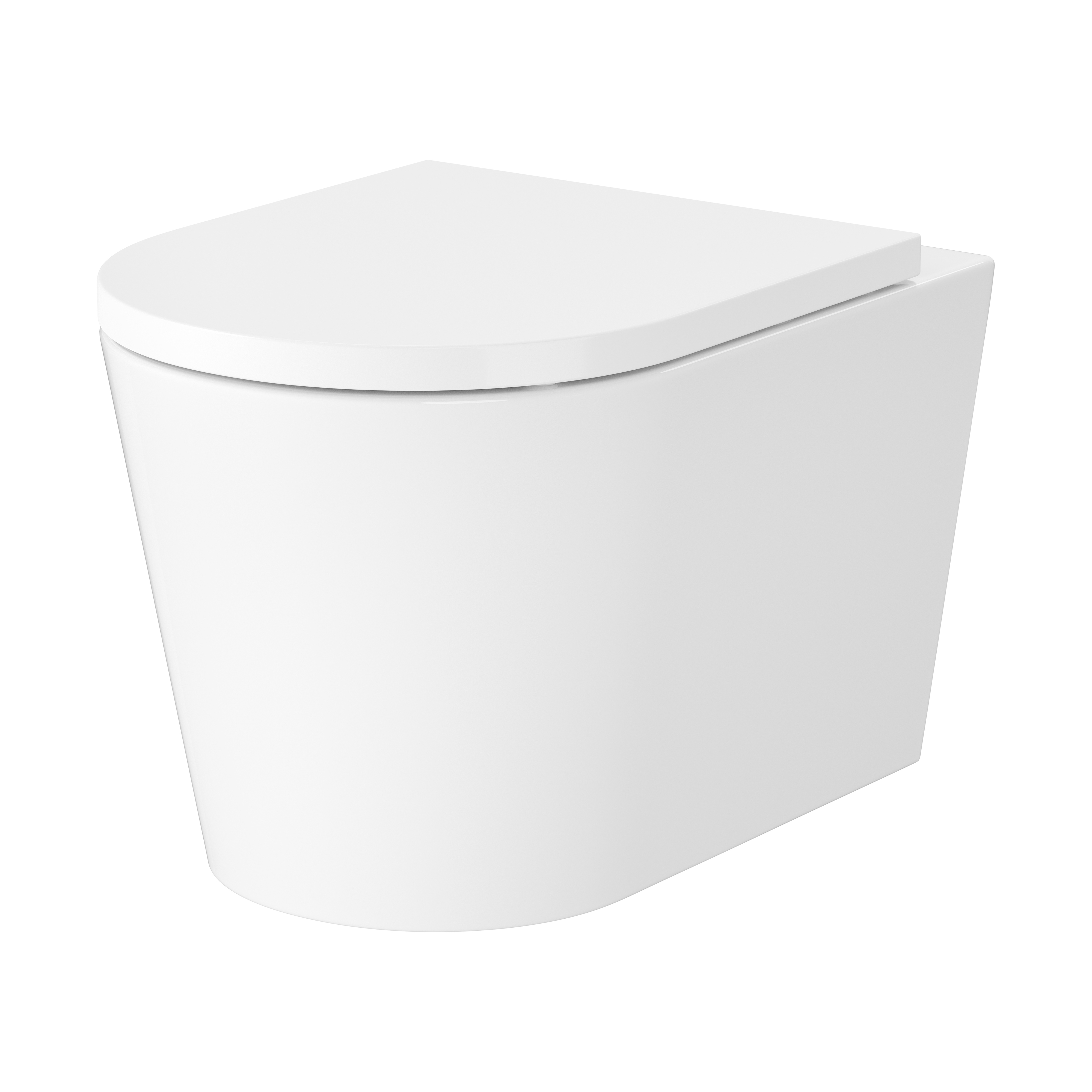 Darmowa Dostawa - Miska WC z deską wolnoopadającą wisząca bez kołnierza ze spłukiwaniem wirowym biały połysk Mito Mesta S4037001