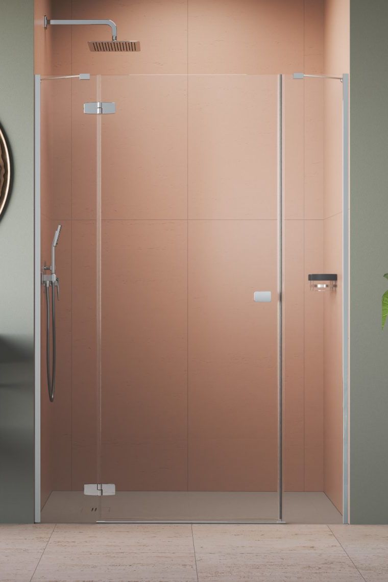 Darmowa Dostawa - Drzwi prysznicowe 120 cm uchylne chrom połysk/szkło przezroczyste Radaway Fuenta Chrome DWJ+S 13840310101L