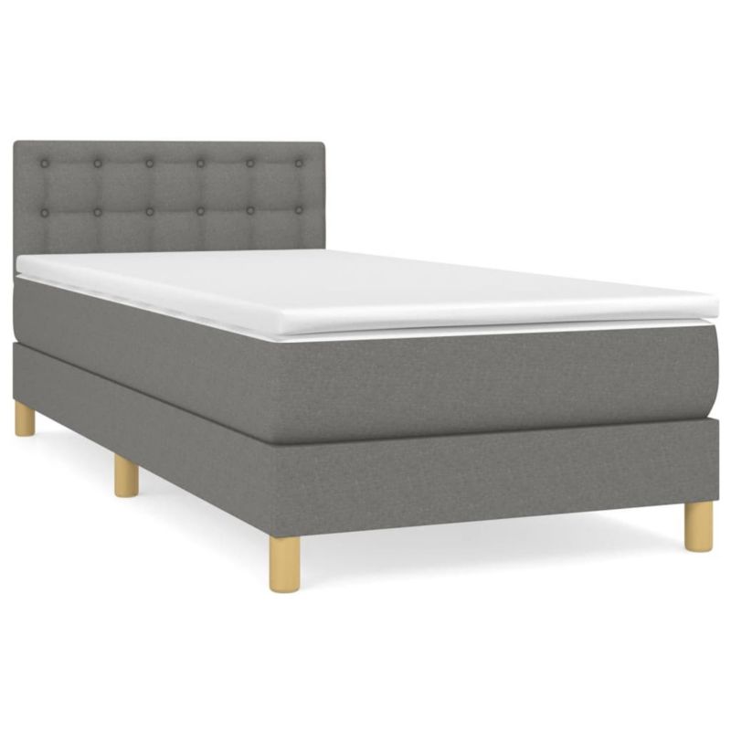 Łóżko kontynentalne WaszeMeble 80x200 cm ciemnoszara WM-3140890 1 szt.