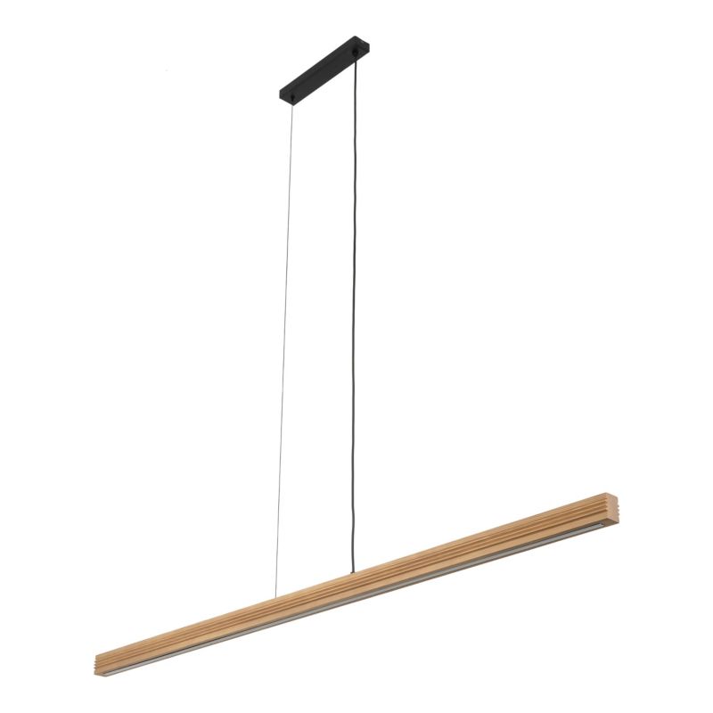 Lampa wisząca Tk Lighting Viga ryflowana drewniana belka Wood Led Sosna Szczotkowana Postarzana - 1szt.