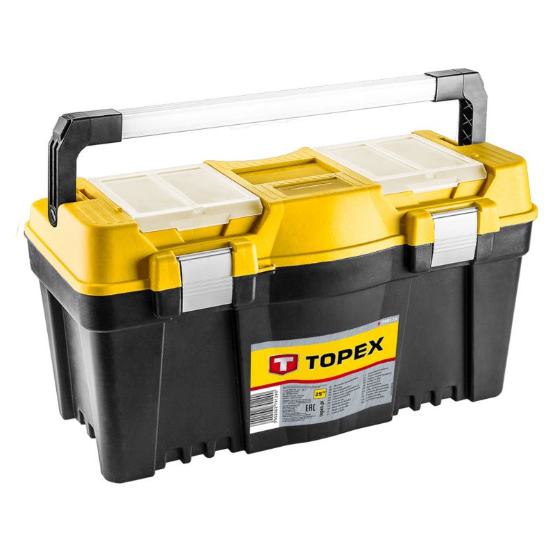 Skrzynka narzędziowa TOPEX 25", z aluminiowych uchwytem 1 szt