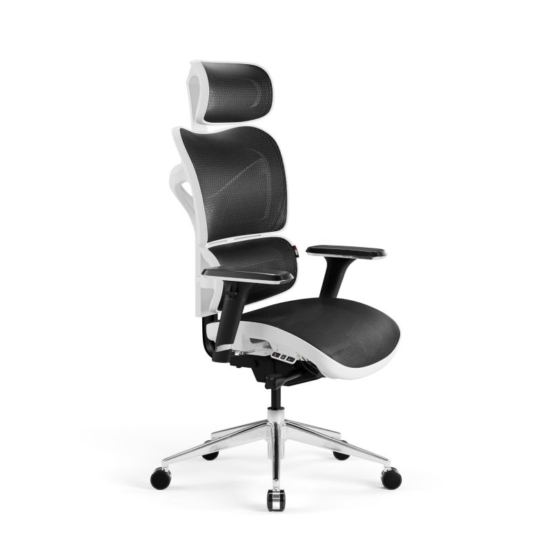 Fotel biurowy ergonomiczny Diablo V-Commander czarno-biały 1 szt