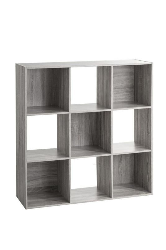 Regał na książki Kali 9 półek 5FIVE SIMPLY SMART szary nowoczesny modułowy MDF do salonu i biura 1 szt.