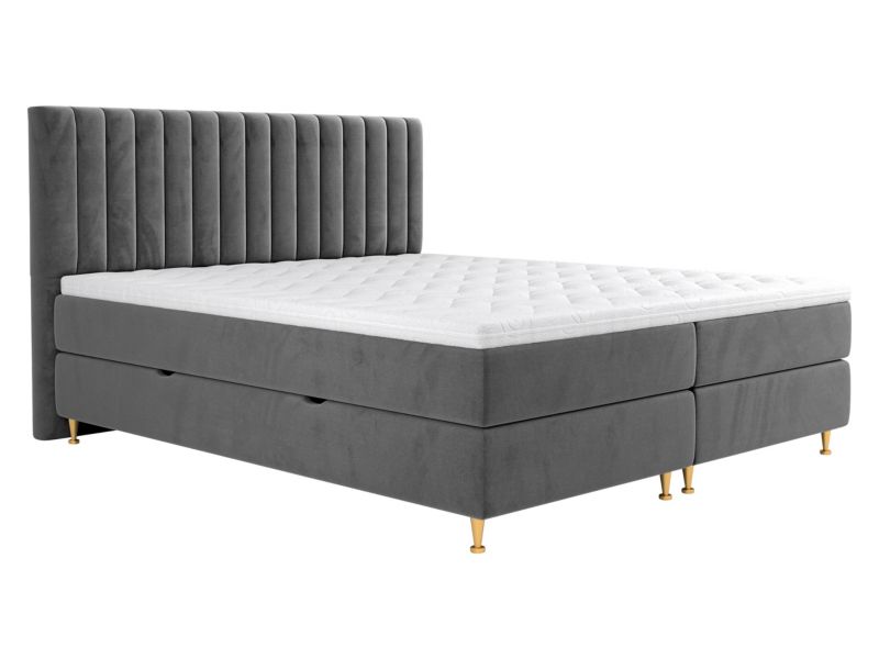 Łóżko kontynentalne MIRJAN 24 Elegance 160x200 stalowy szary 1 szt.