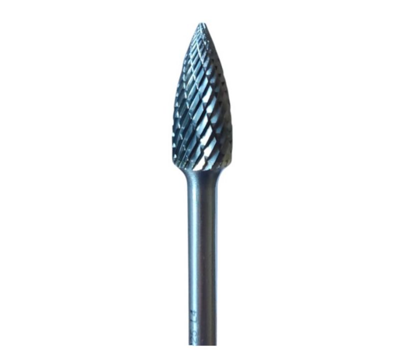 Frez pilnik obrotowy wydłużony ostrołukowy Kormax 12x25x125x6mm do metalu z węglika SPG (SG61225-L4) - 1 szt.