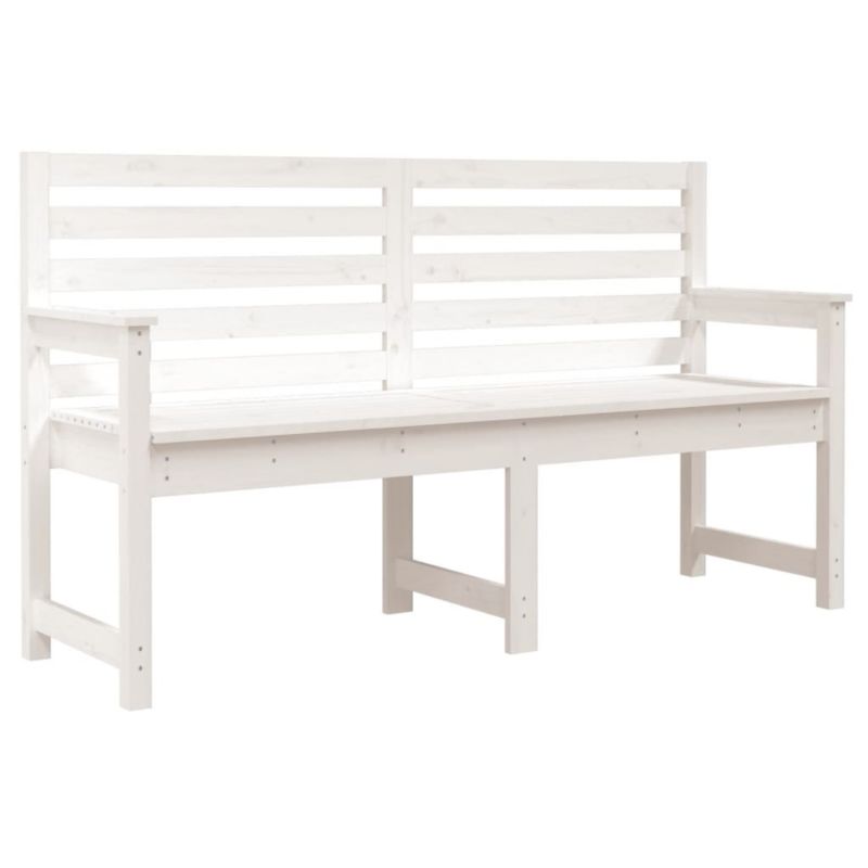 Ławka ogrodowa vidaxl 159.5 x 48 x 91.5 cm 824068 biały 1 szt