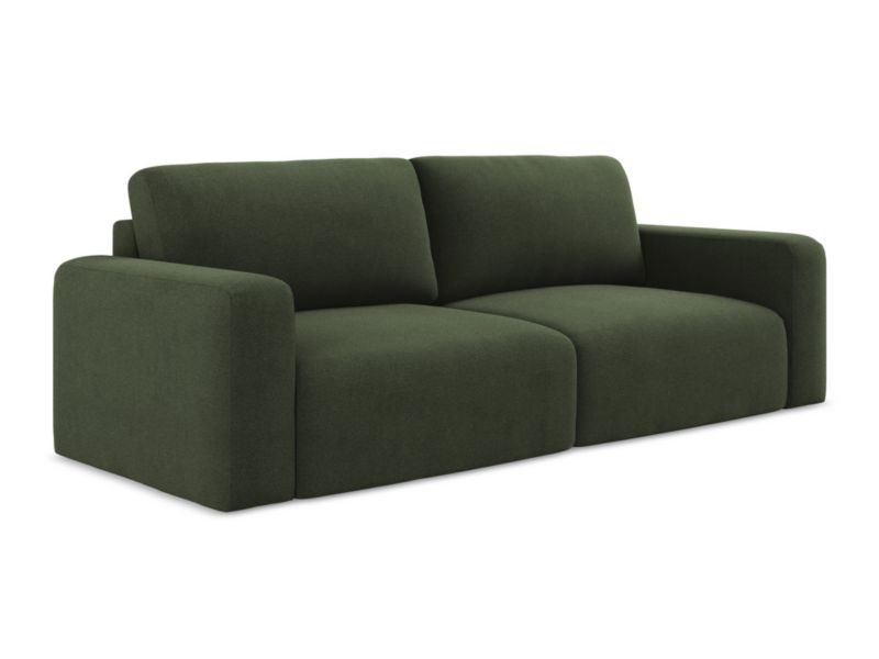 Kanapa 3-osobowa z funkcją spania LaMiaSofa OSTIA z tkaniny strukturalnej 244x102 cm oliwkowy 1 szt.