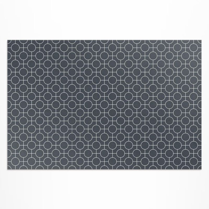 Dywan Winylowy Zewnętrzny Wallfluent 140x210 cm Okręgi geometryczny wzór regularny 1 szt.