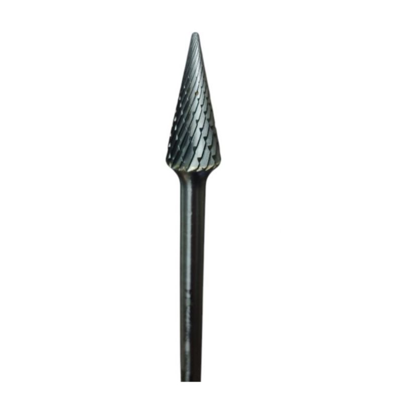 Frez pilnik obrotowy wydłużony stożkowy Kormax 12x25x125x6mm do metalu z węglika SKM (SM61225-L4) - 1 szt.