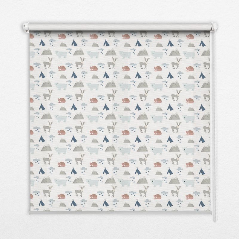 Osłona Okienna Tulup 130x140 cm Góry Deszcz Zwierzęta Montaż do ściany/sufitu 1 szt.