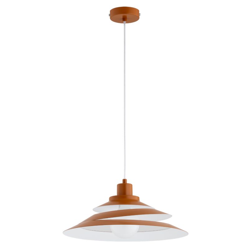 Lampa wisząca klosz w formie wstążki Alfa BALSA brązowa 1xE27x15W IP20 wym:90x39,5x39,5cm - 1 szt.