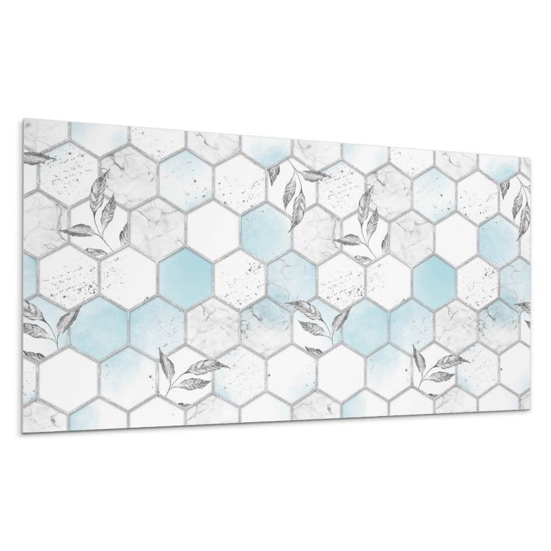 Kafelki samoprzylepne Wallfluent 40x20 cm Liściasty wzór w formie heksagonów 10 szt.