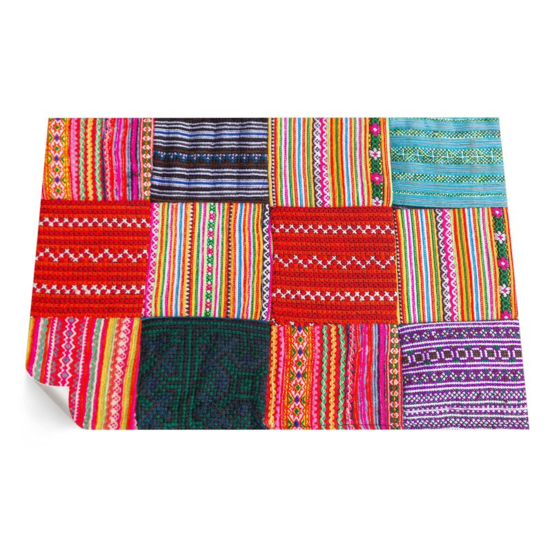 Dywan Winylowy Z Nadrukiem ArtPrintCave 80x120 cm Turecki patchwork wzorzyste sploty 1 szt.