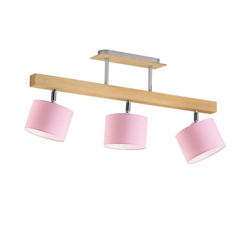 Lampa wisząca Volta Light Factory żyrandol plafon z abażurem walec Różowy BONITA P3 1szt.