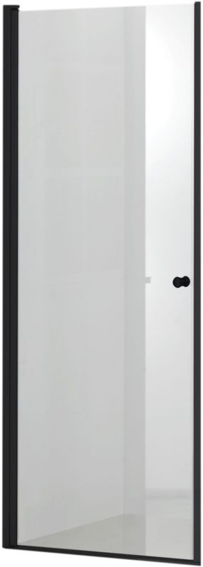 Drzwi prysznicowe Hagser Gabi 80cm uchylne czarny mat szkło przezroczyste 1 szt.