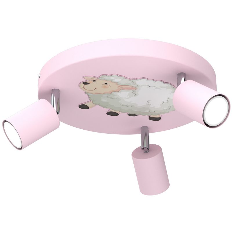 Lampa sufitowa Luminex Fun różowo-biała-kremowa 3 x GU10 x 8W wym: 10,5 x 30 x 30 cm - 1 szt.
