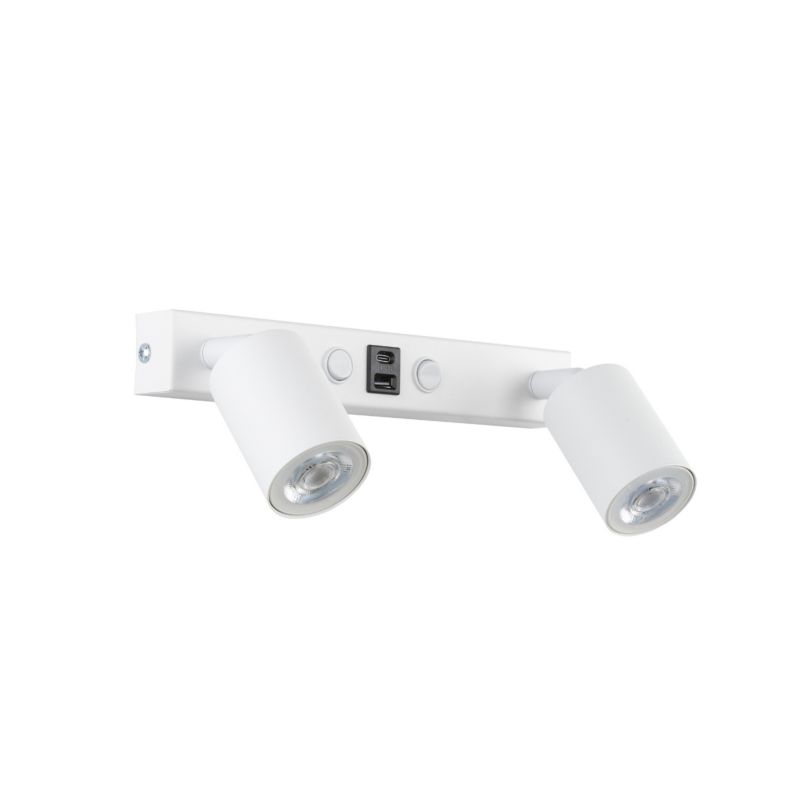 Kinkiet TK-Lighting Top White 2 Z Usb - 1 szt.