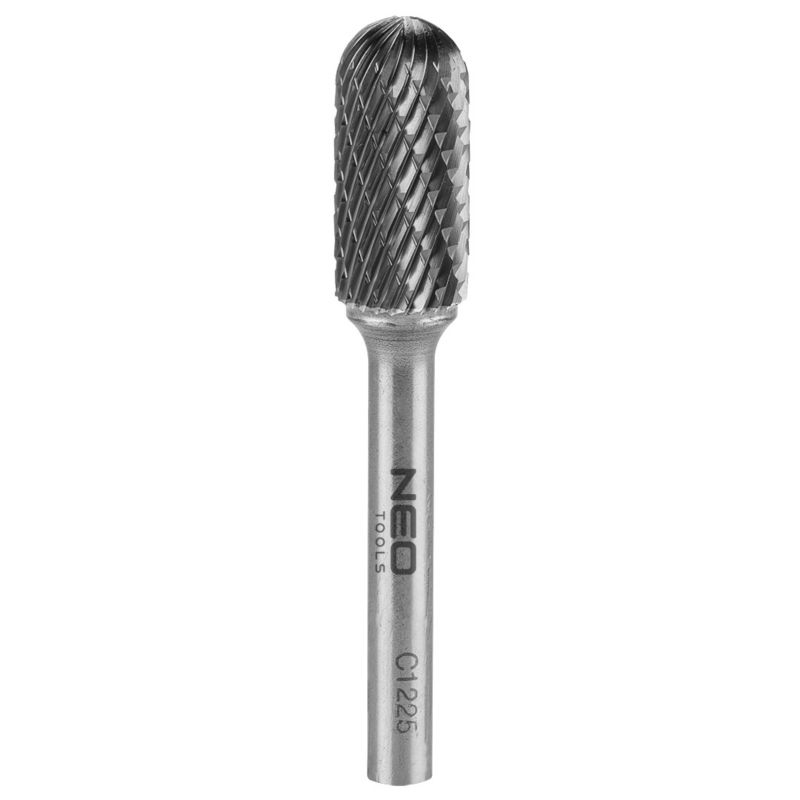 Frez do metalu NEO TOOLS HM, typ C (walcowy zaokrąglony), 12 x 25 mm, trzpień 6 x 45 mm 1 szt