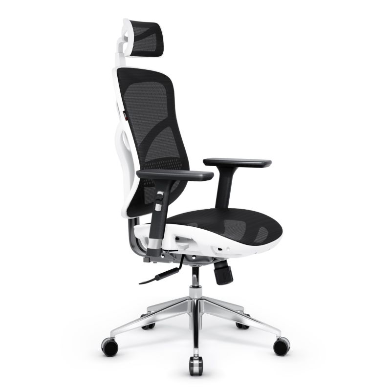 Fotel biurowy ergonomiczny Diablo V-Basic czarno-biały 1 szt