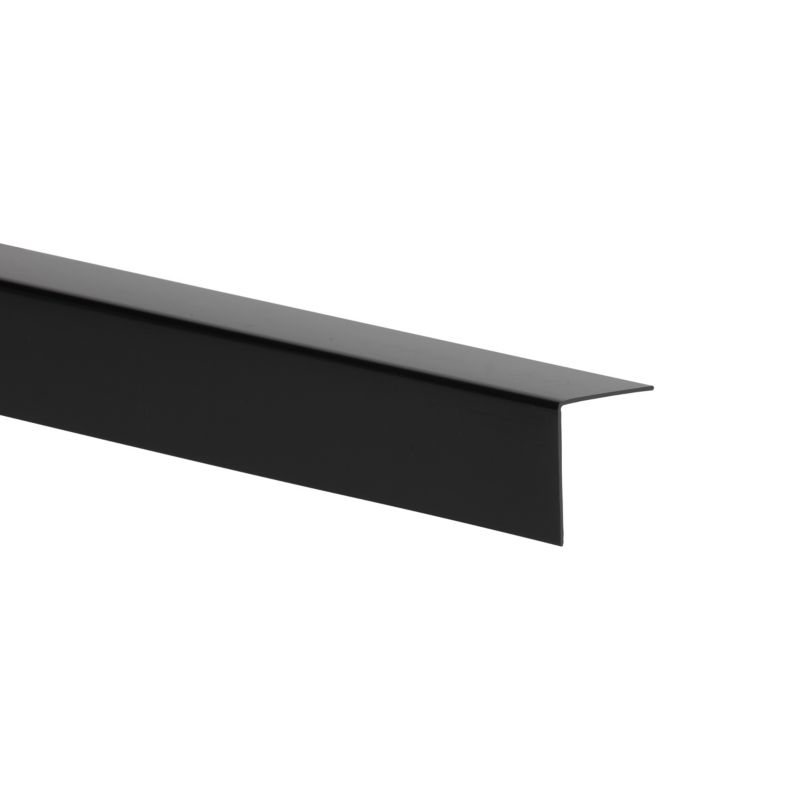 Kątownik PVC 2600 x 25 x 25 x 1 mm czarny połysk